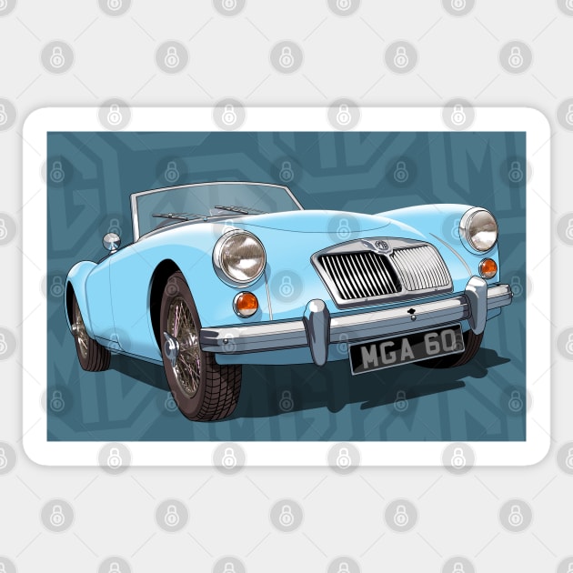 MGA in light blue Sticker by candcretro